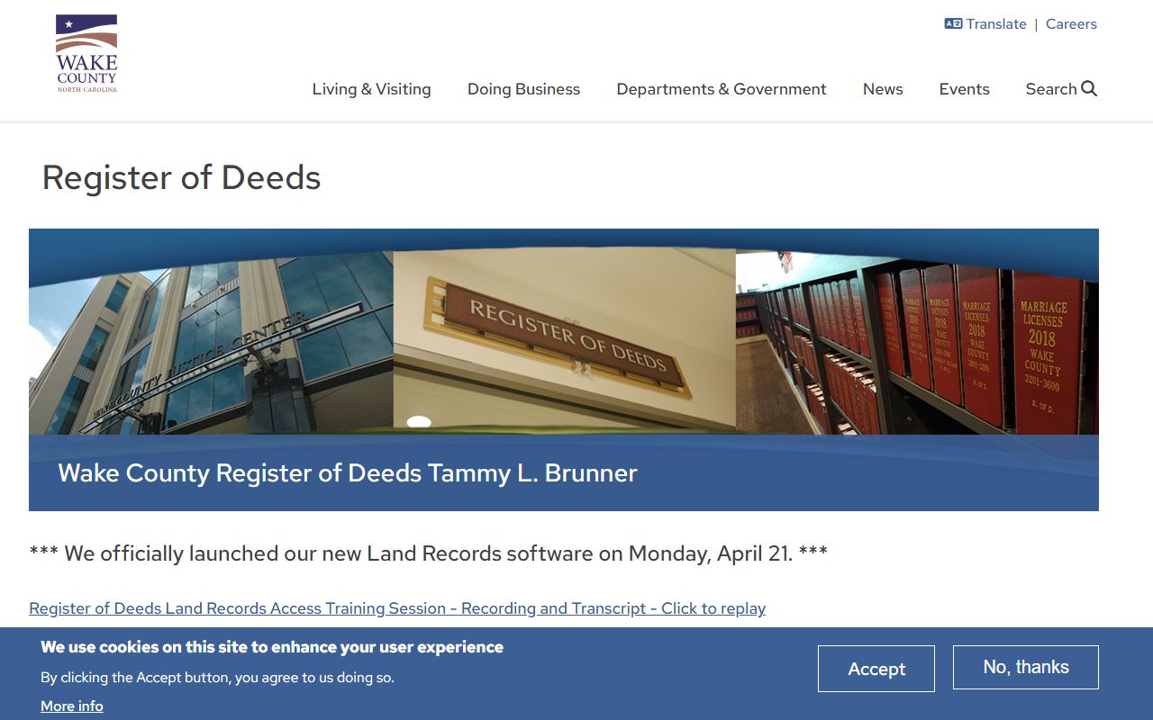 Wake County Register of Deeds for Cary obituary and death records research