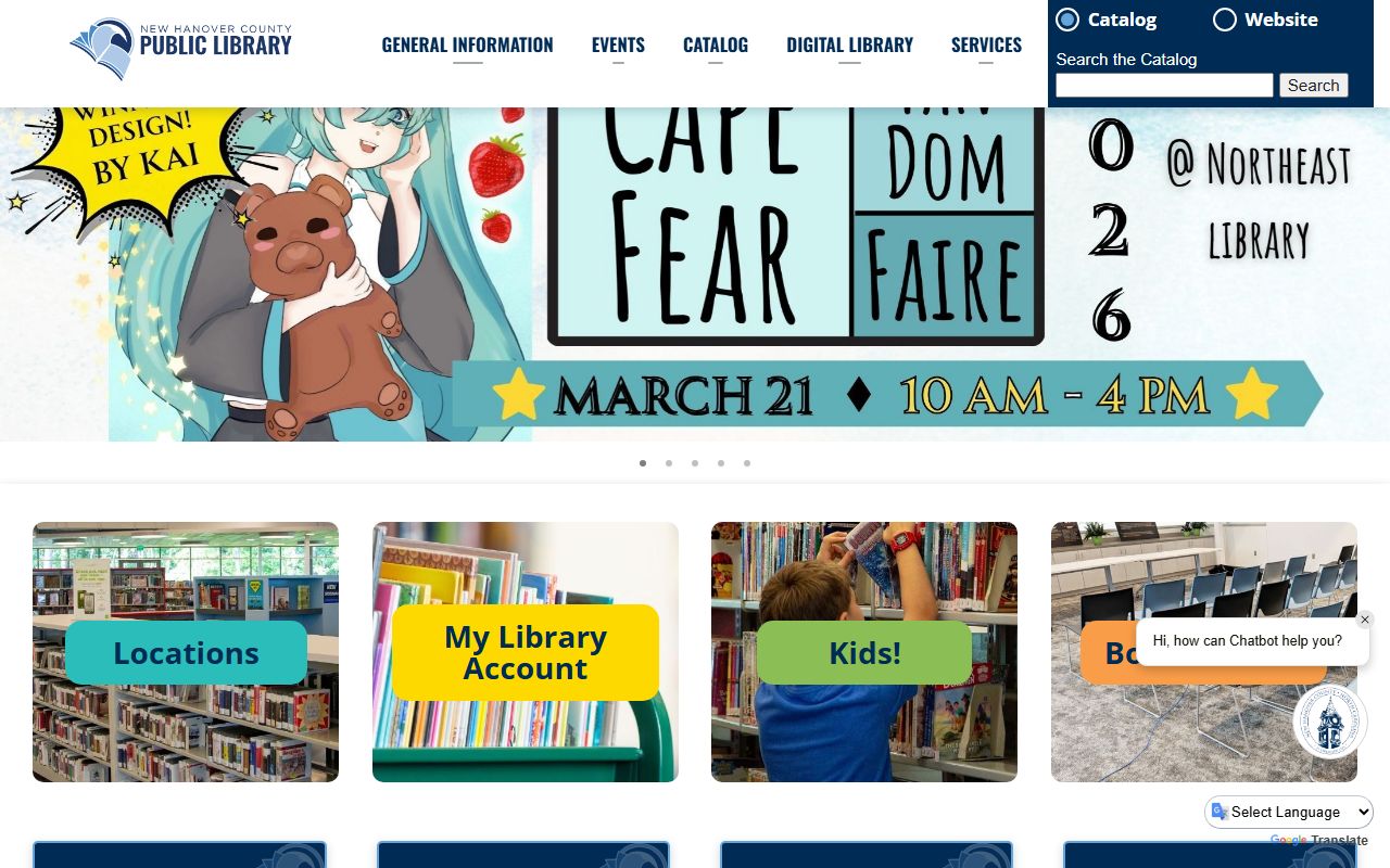 New Hanover County Library for Wilmington obituary and genealogy research