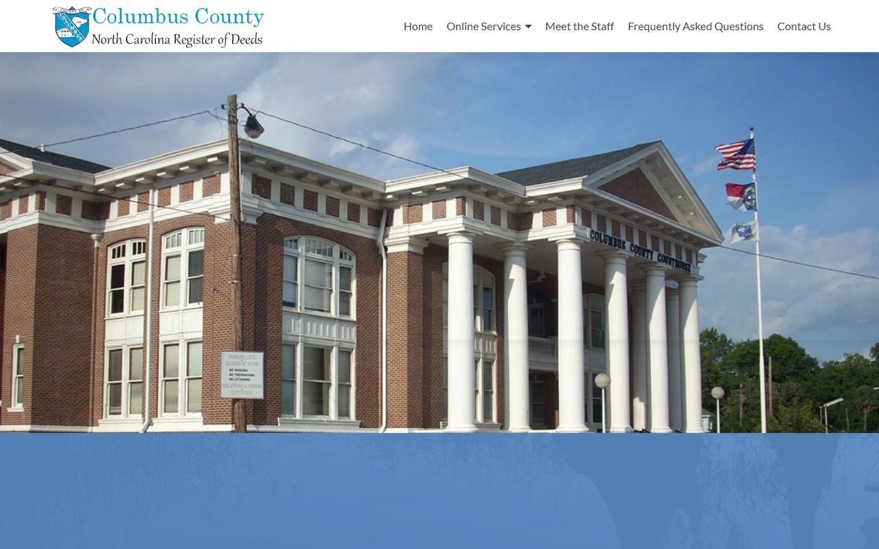 Columbus County Register of Deeds in Whiteville providing obituary and death record access