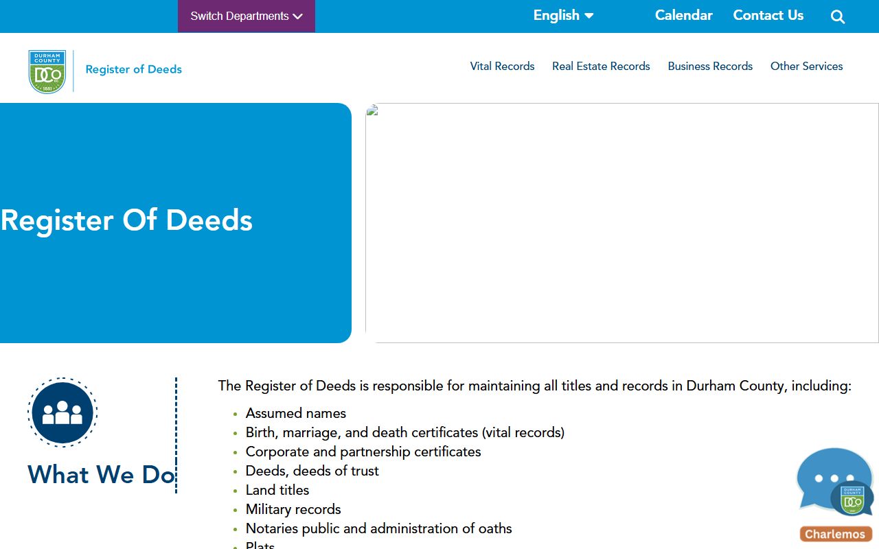 Durham County Register of Deeds for obituary and death record access