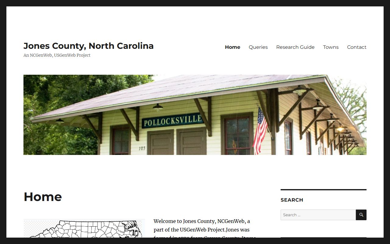 NCGenWeb Jones County page for obituary and death record research