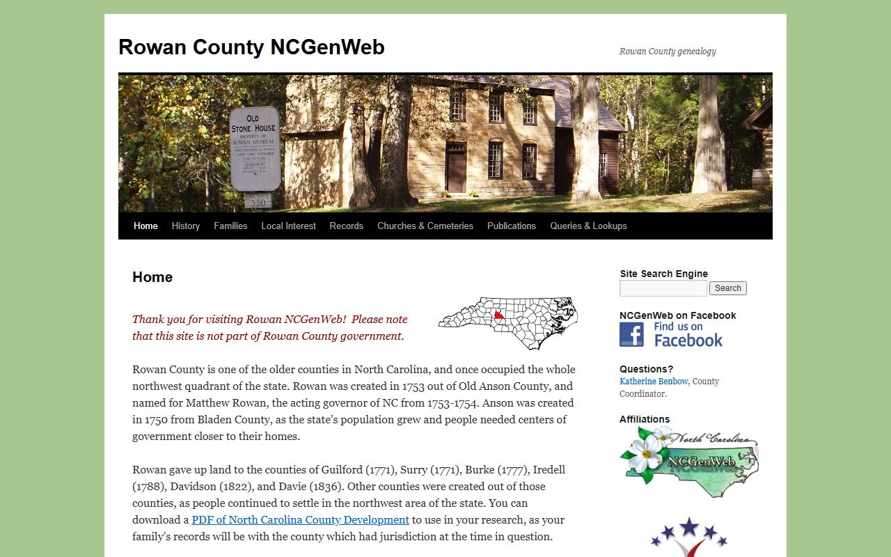 NCGenWeb Rowan County obituary and death records project