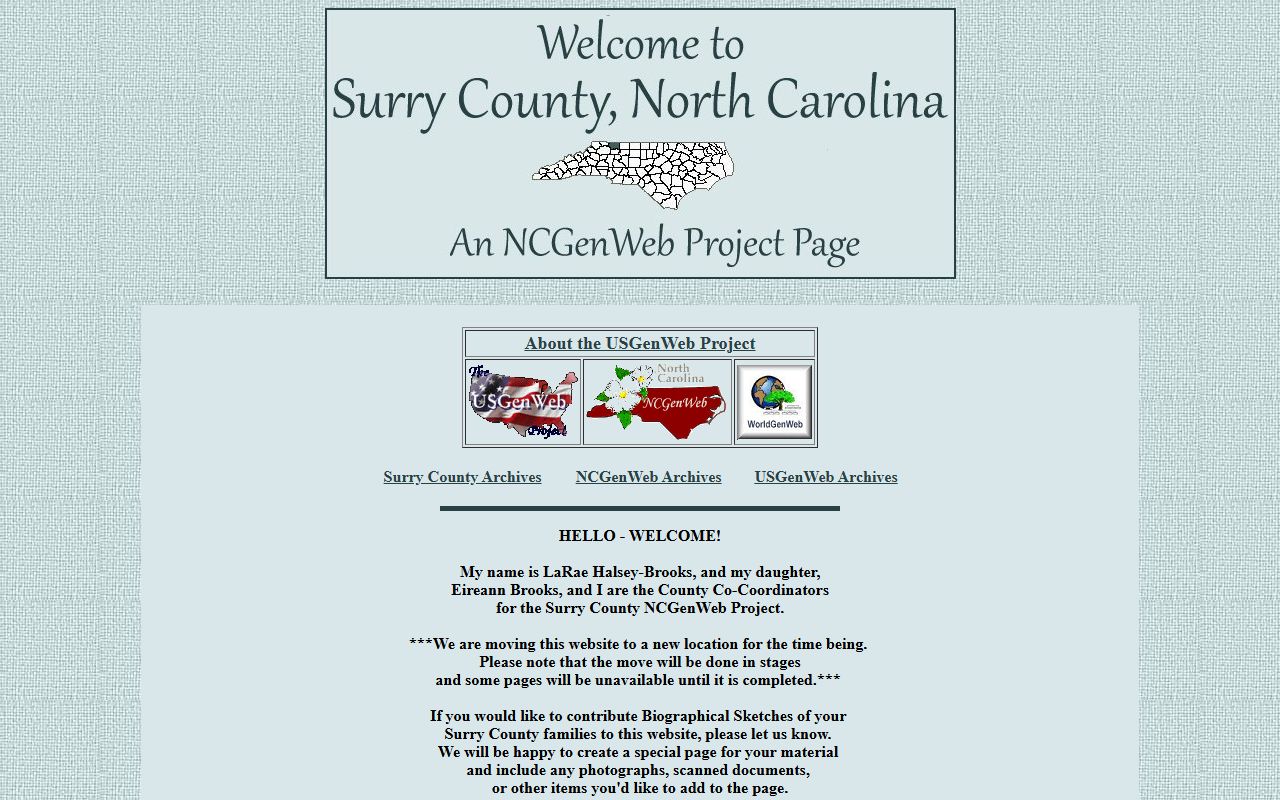 NCGenWeb Surry County page for obituary and death record research