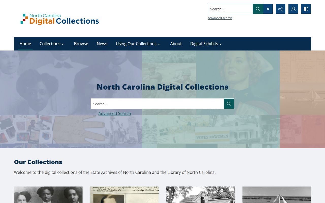 North Carolina Digital Collections obituary search tool